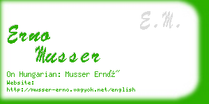 erno musser business card